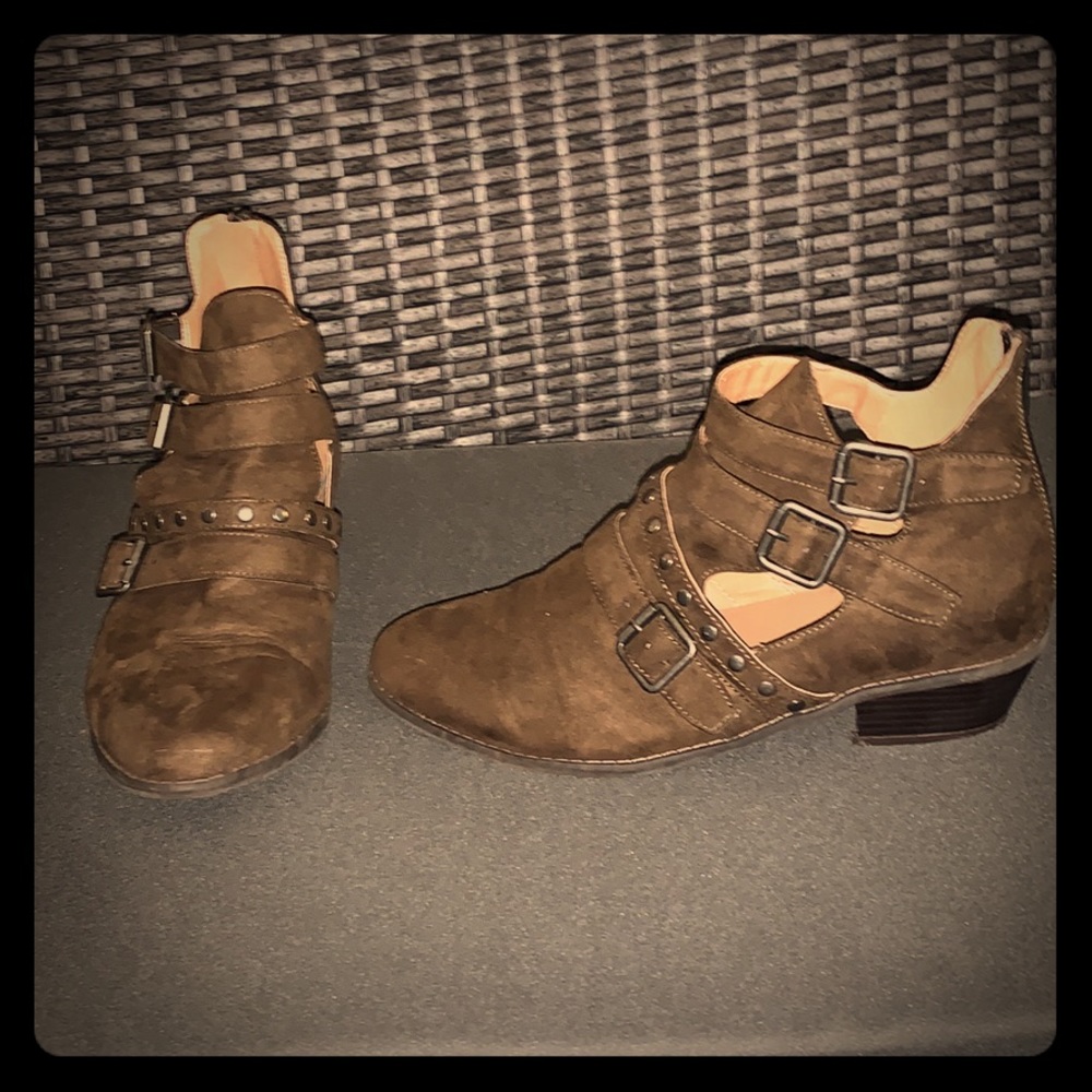 Torrid ankle height biker booties